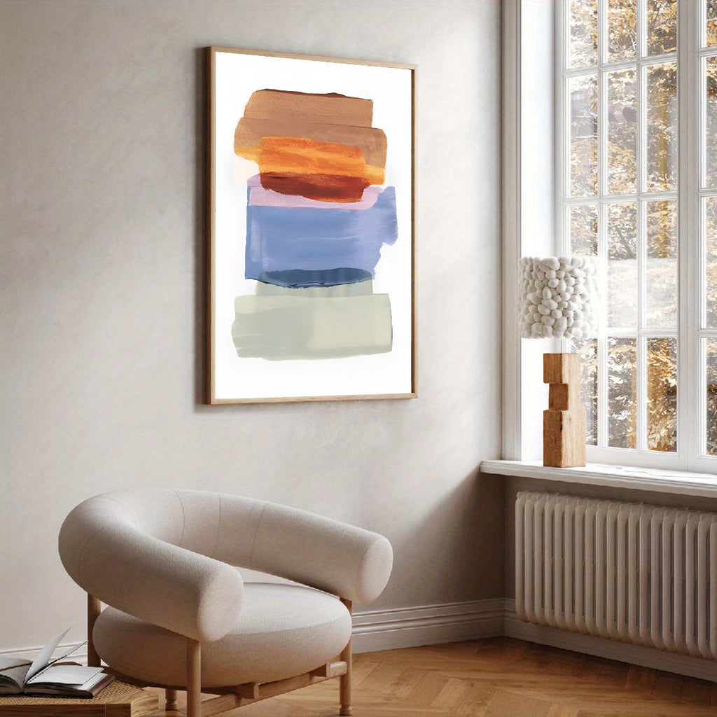 Abstract color block wall art print