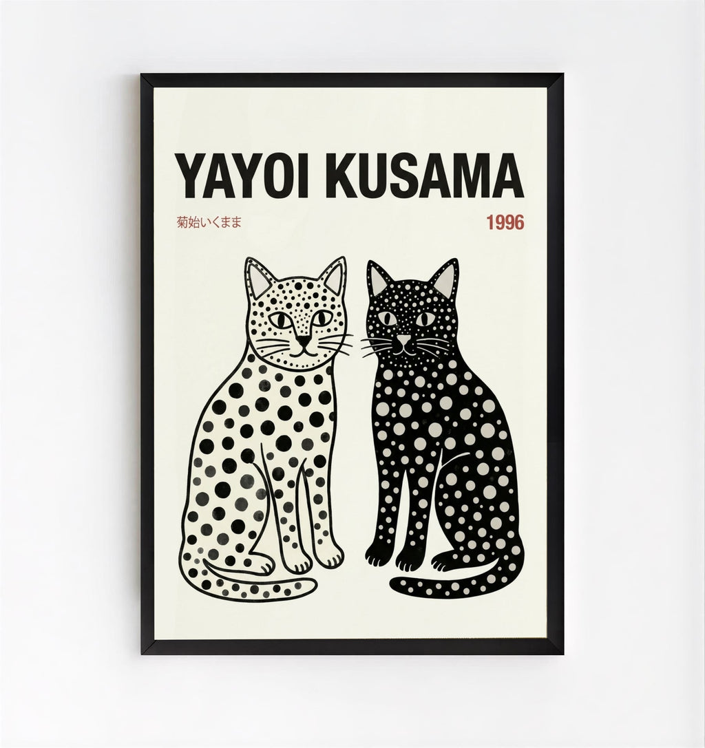 Yayoi Kusama Cats Tokyo 1996 Poster