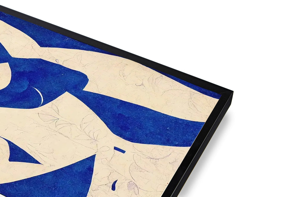 Abstract Blue Nude Wall Art Print