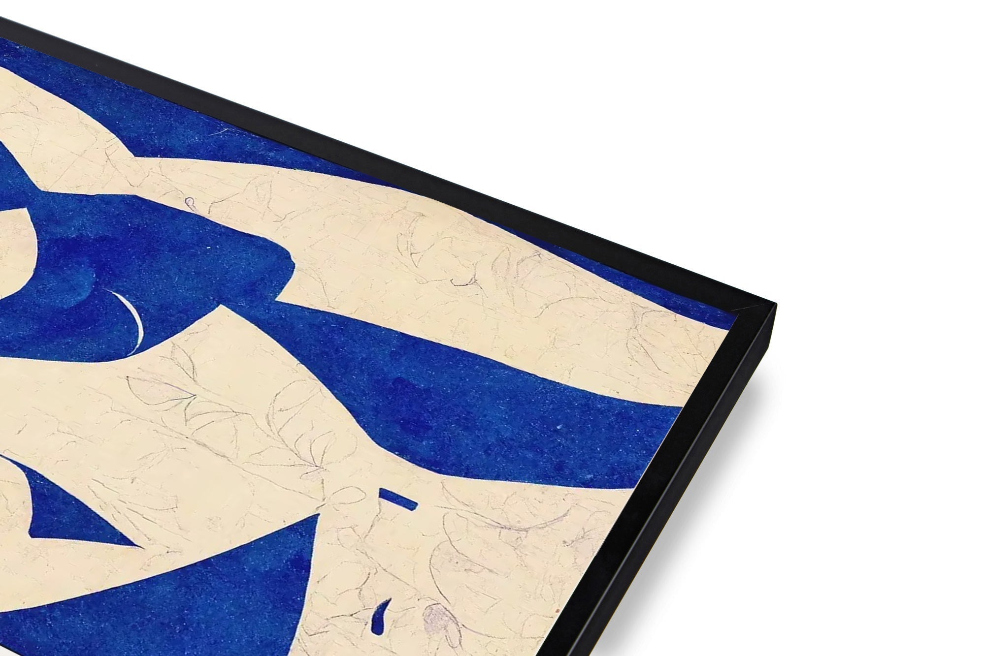 Abstract Blue Nude Wall Art Print