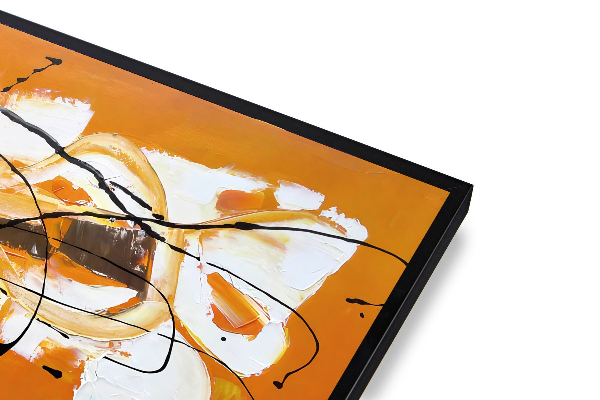 Abstract orange wall art print