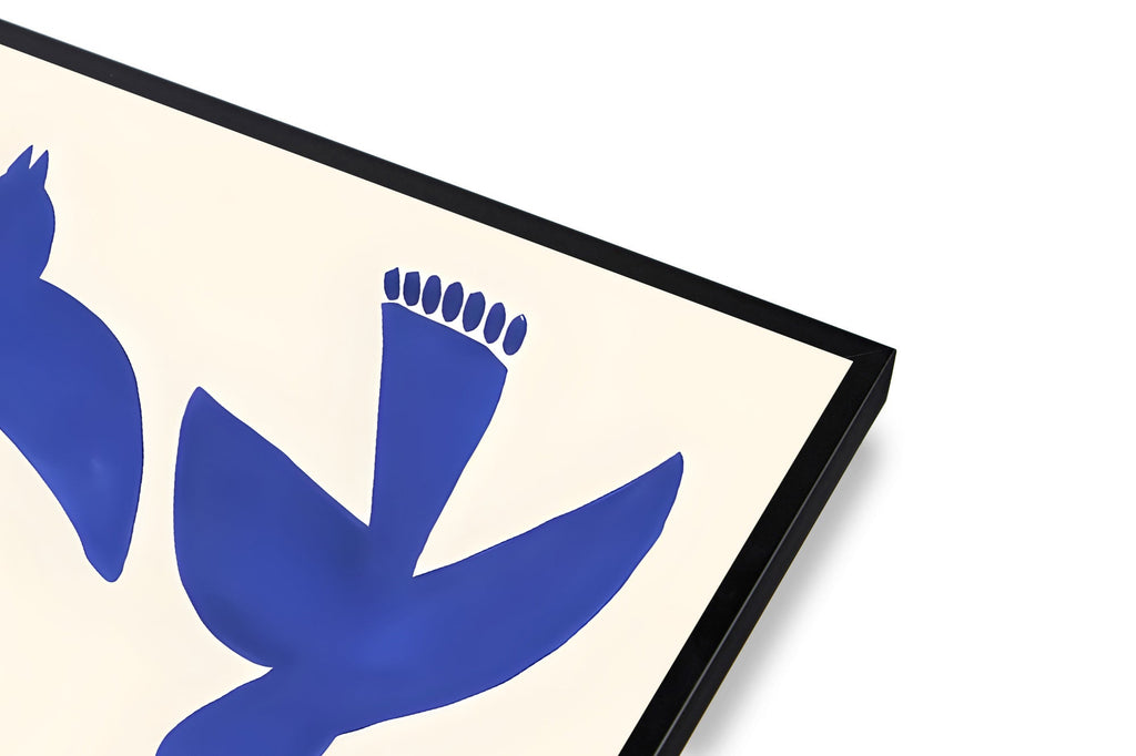 Minimalist Blue Bird Wall Art Print
