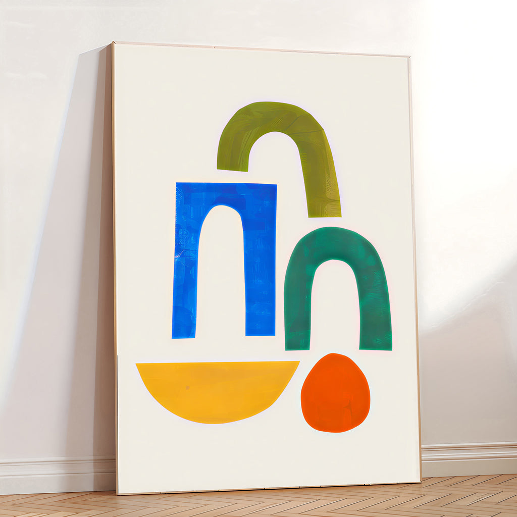 Colorful Minimalist Abstract Wall Art Print