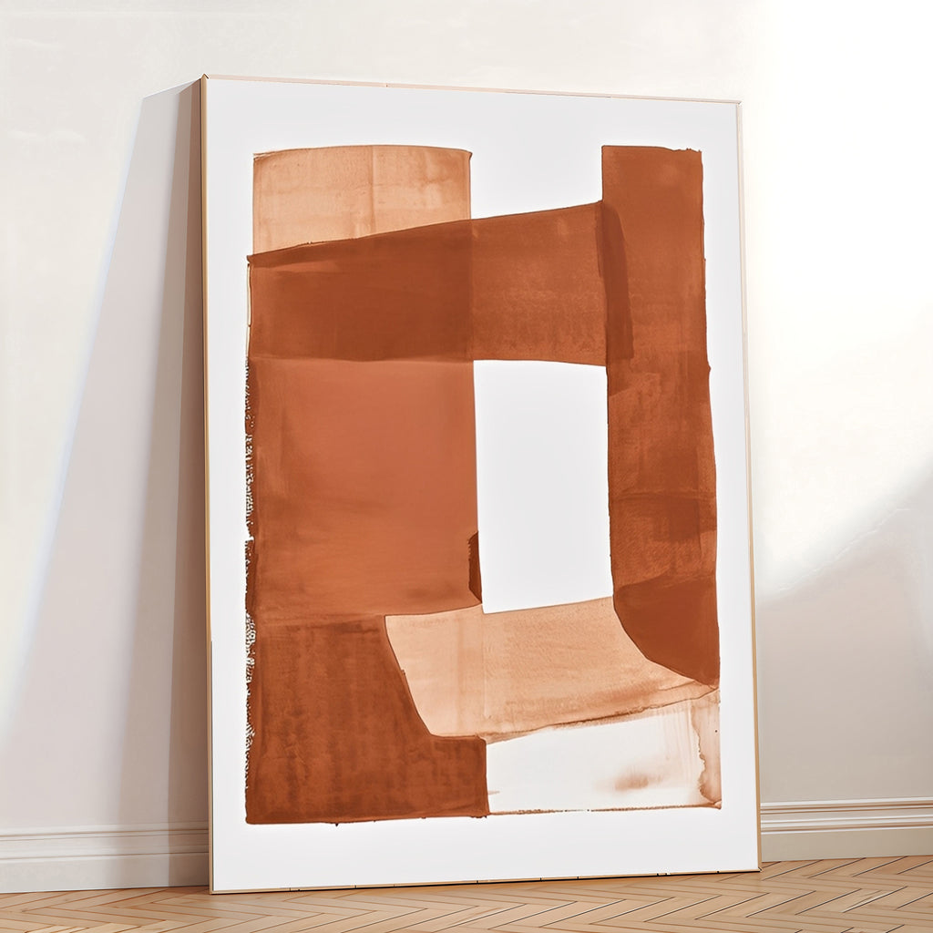 Abstract earth tone wall art print