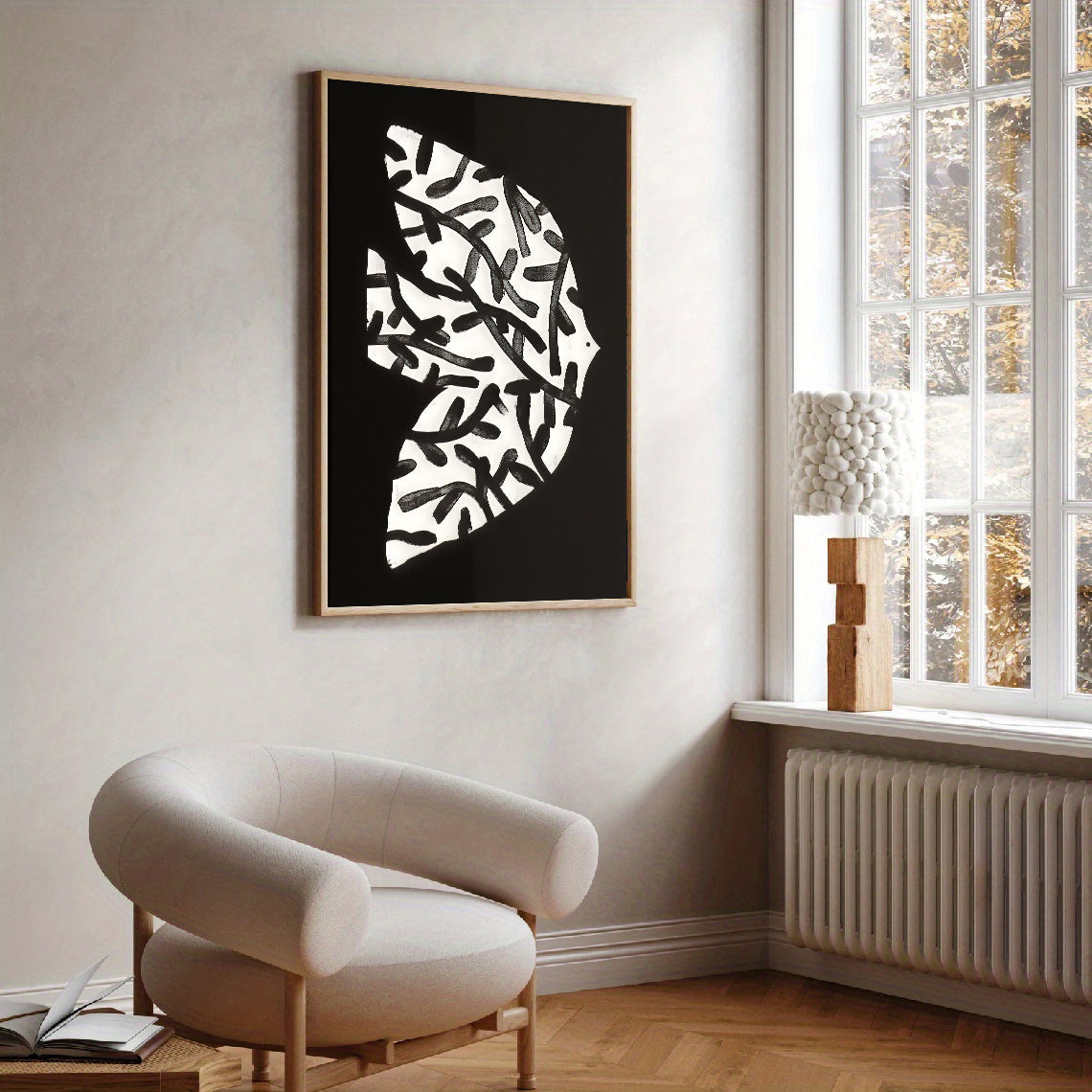 Abstract Black and White Wall Art Print
