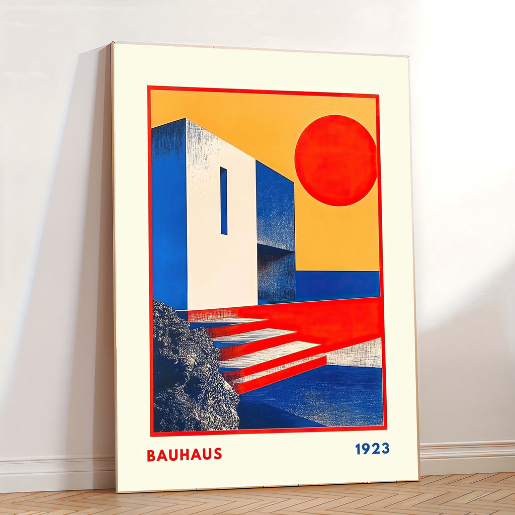 Bauhaus 1923 Geometric Architecture Poster