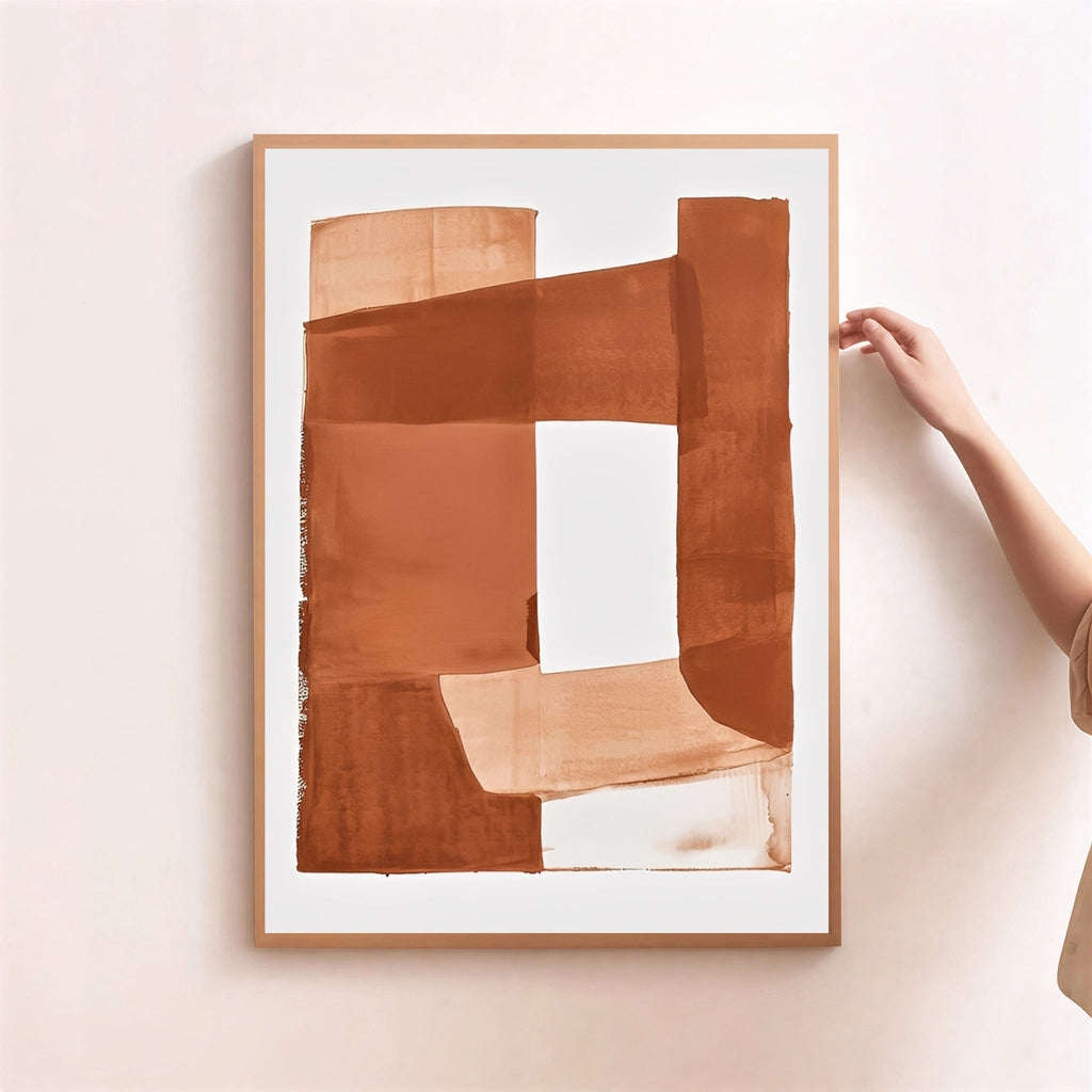 Abstract earth tone wall art print