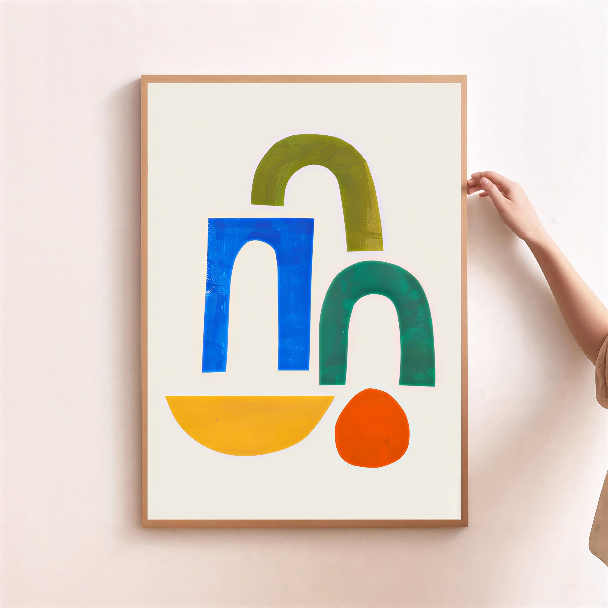 Colorful Minimalist Abstract Wall Art Print