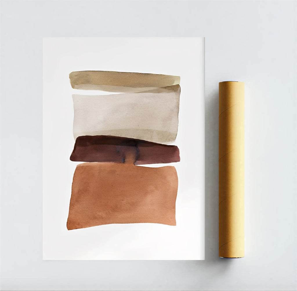 Abstract Wall Art Print in Neutral Tones