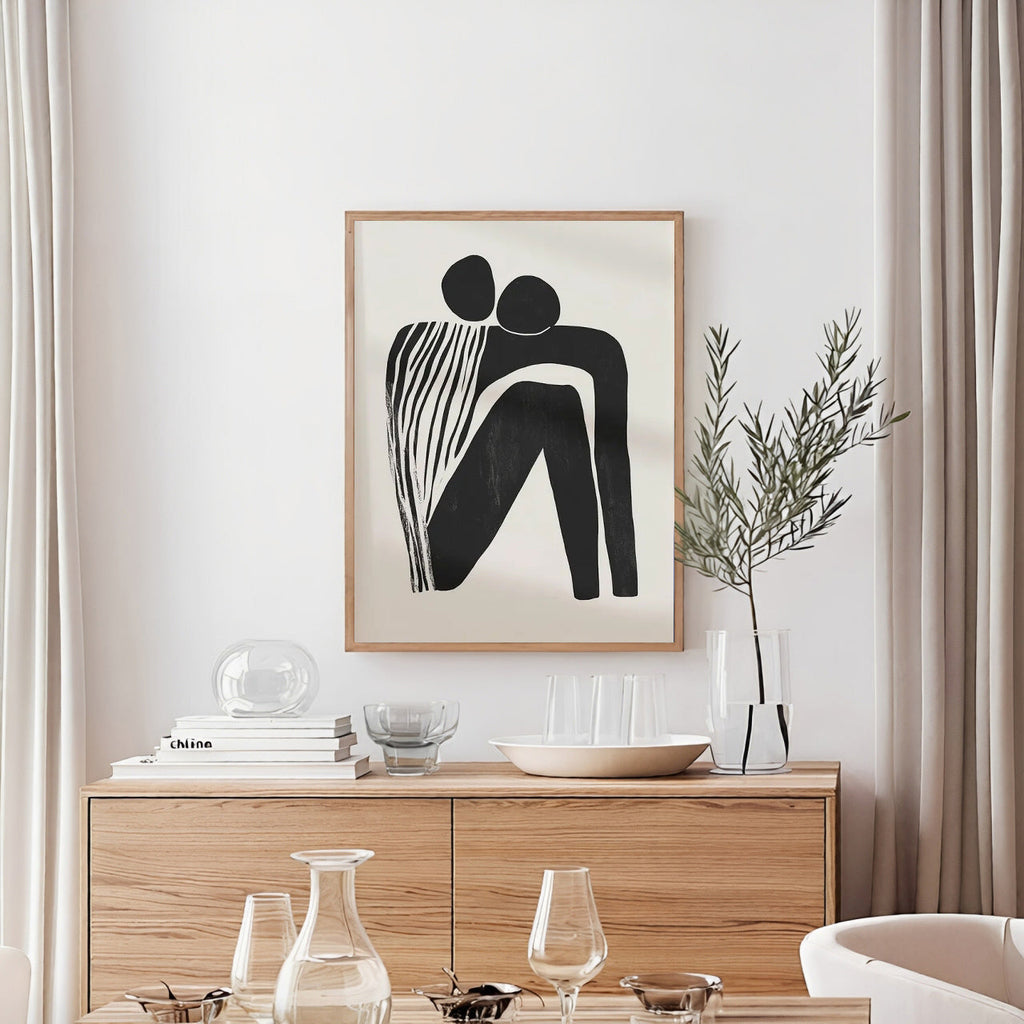 Minimalist Abstract Figure Wall Art Print