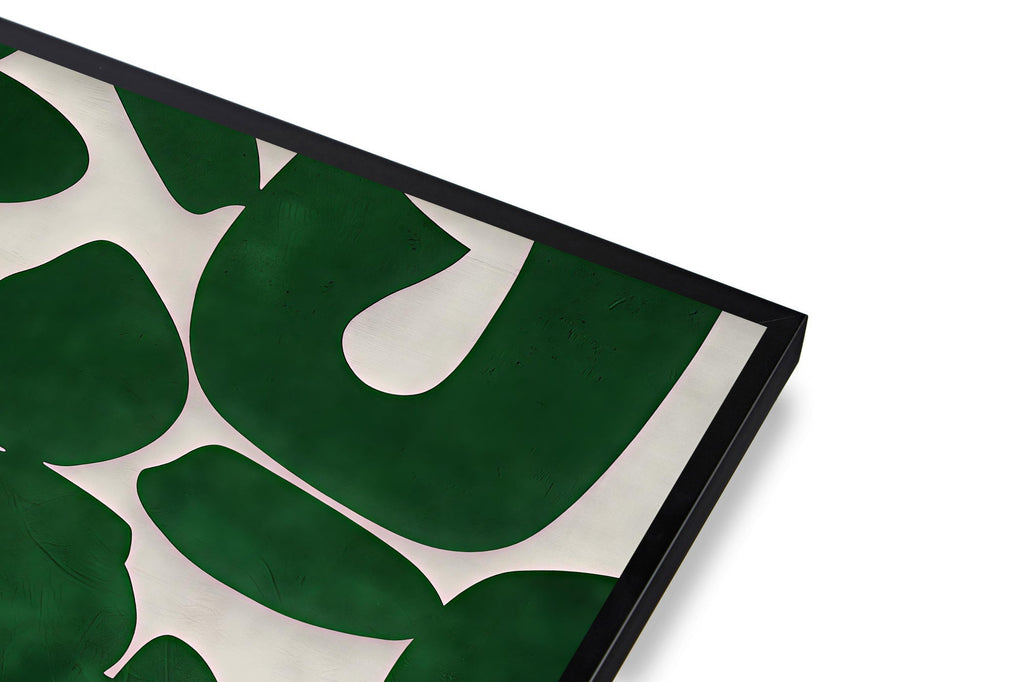 Green abstract wall art print