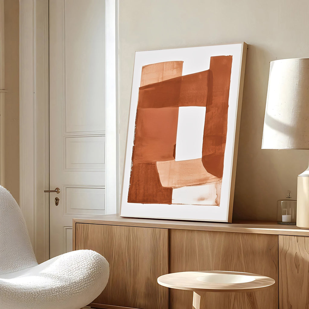 Abstract earth tone wall art print