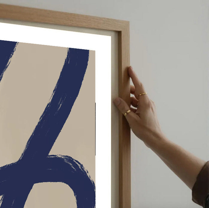 Minimalist abstract navy blue wall art print