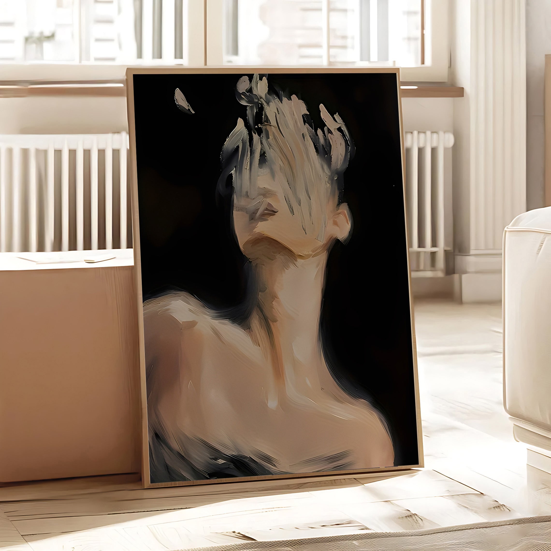 Faceless Abstract Portrait Wall Art Print