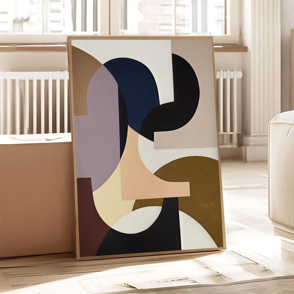 Abstract geometric shapes art print