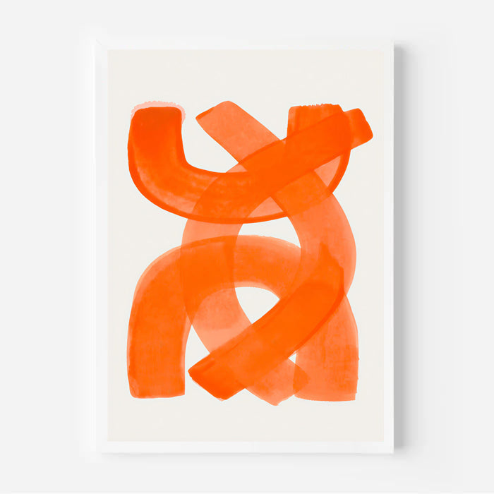 Orange Minimalist Abstract Wall Art Print