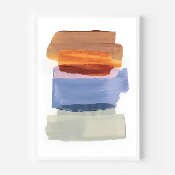 Abstract color block wall art print