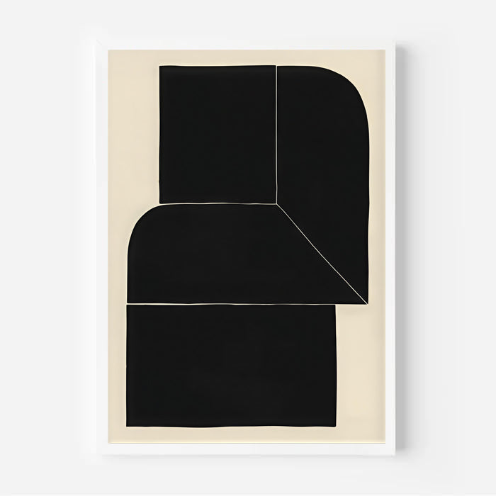 Black Minimalist Abstract Wall Art Print
