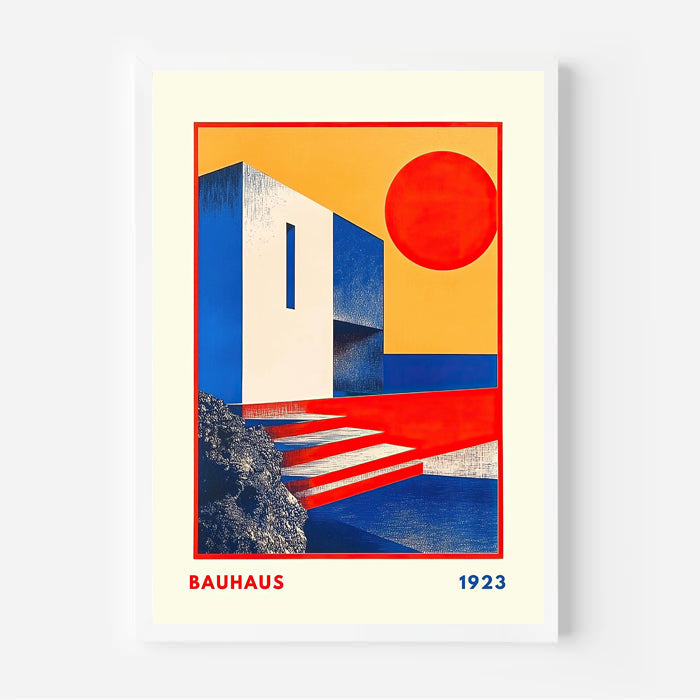 Bauhaus 1923 Geometric Architecture Poster