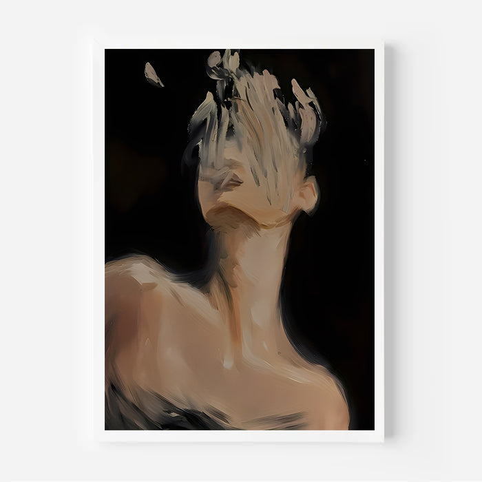 Faceless Abstract Portrait Wall Art Print