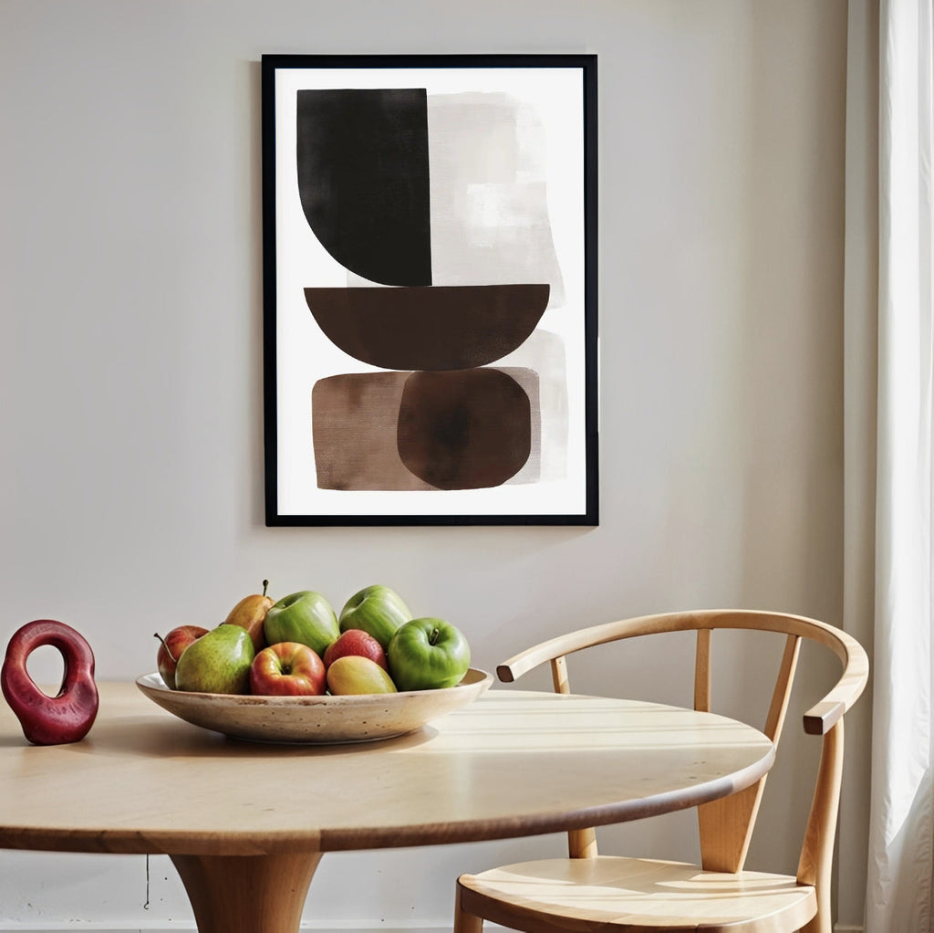 Abstract wall art in neutral tones